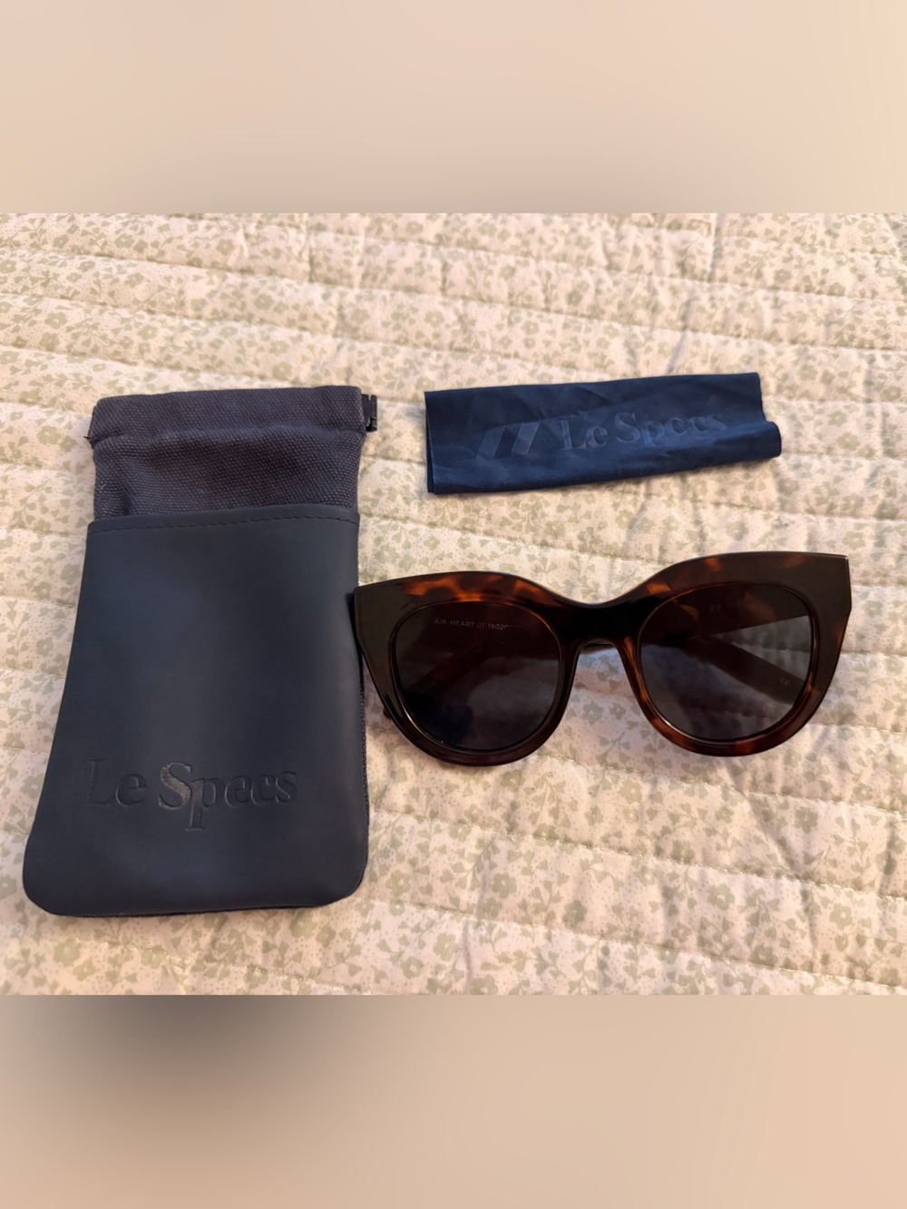 Le Specs Air Heart Tortoise Sunglasses